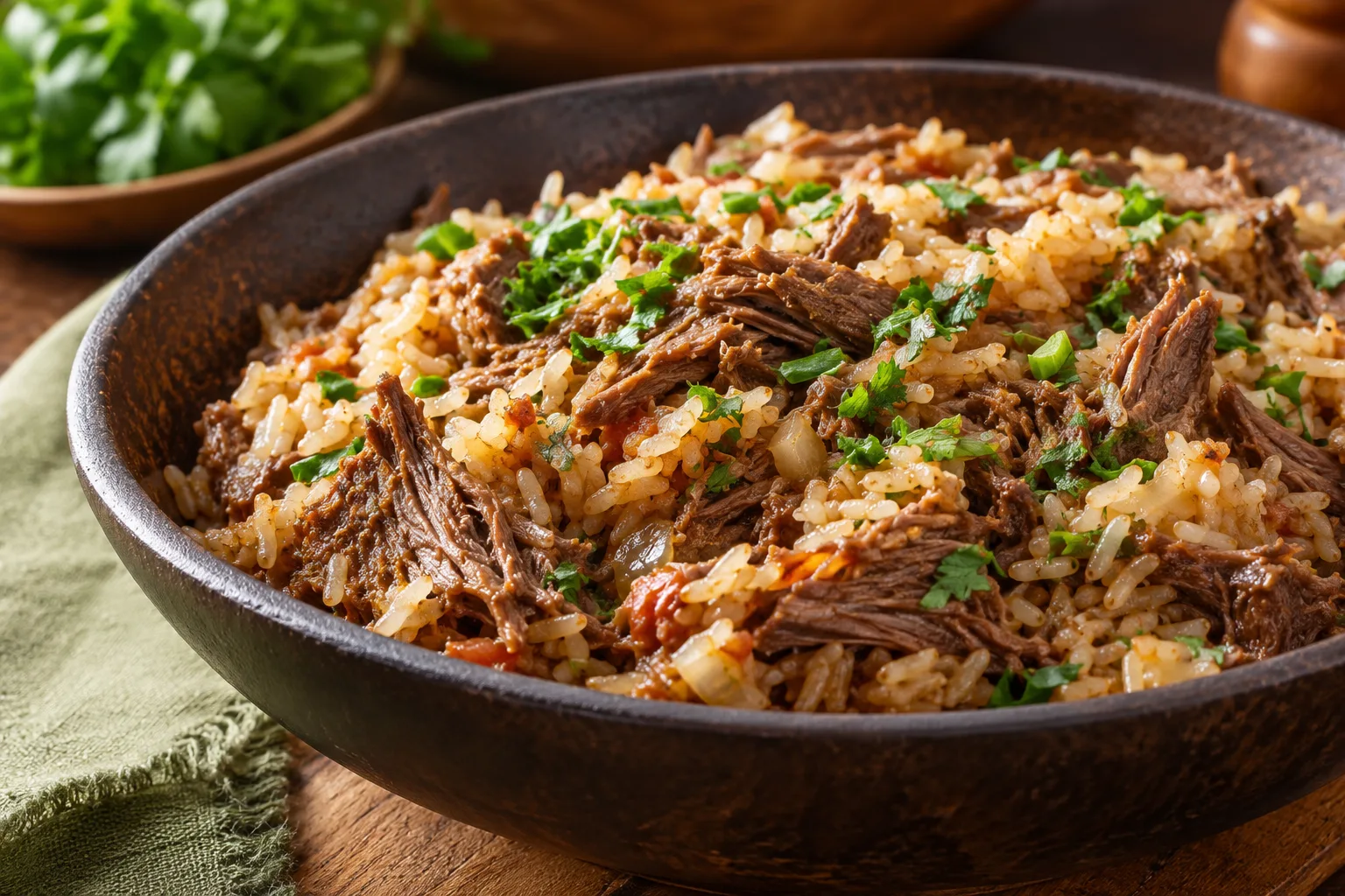 Foto ilustrativa de Arroz de Fraldinha na Pressão: Receita de Prato Único Cremoso