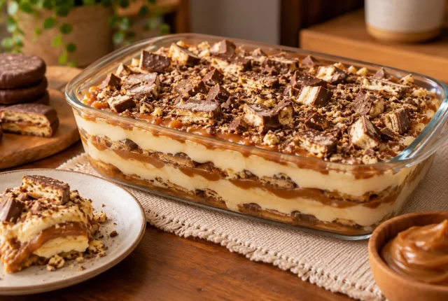 Foto ilustrativa de Pavê de Alfajor com Doce de Leite