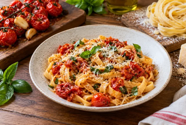 Foto ilustrativa de Massa fresca caseira com molho de tomates assados: receita italiana que aprendi em Roma