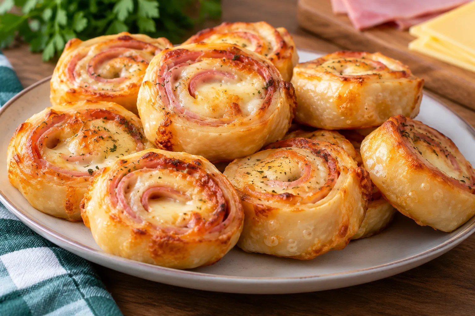 Foto ilustrativa de Rondele de Massa de Pastel com Presunto e Queijo: receita facil, econômica e perfeita para congelar