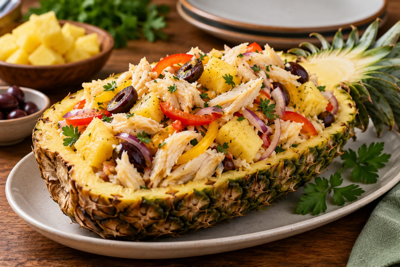 Foto ilustrativa de Salada de Bacalhau no Abacaxi