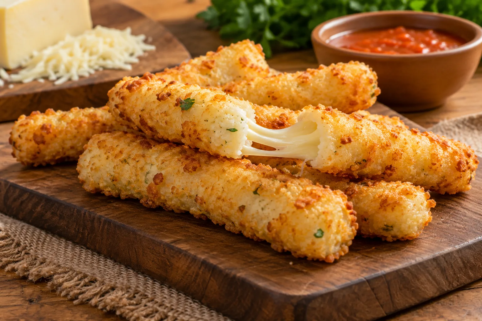 Foto ilustrativa de Palitinhos Crocantes de Tapioca com Queijo