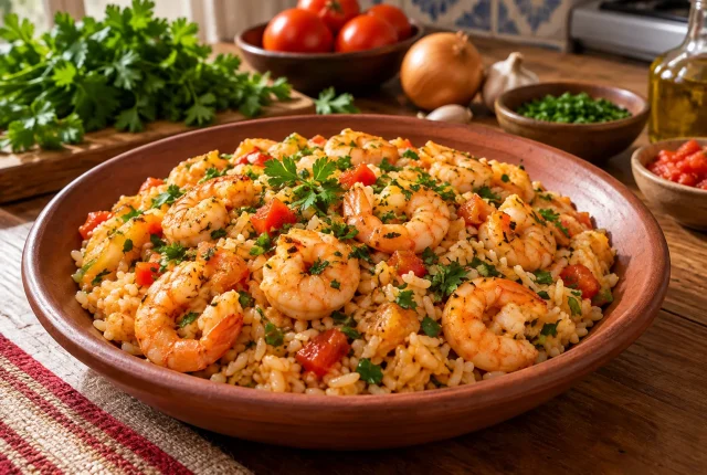 Foto ilustrativa de Arroz com Camarão
