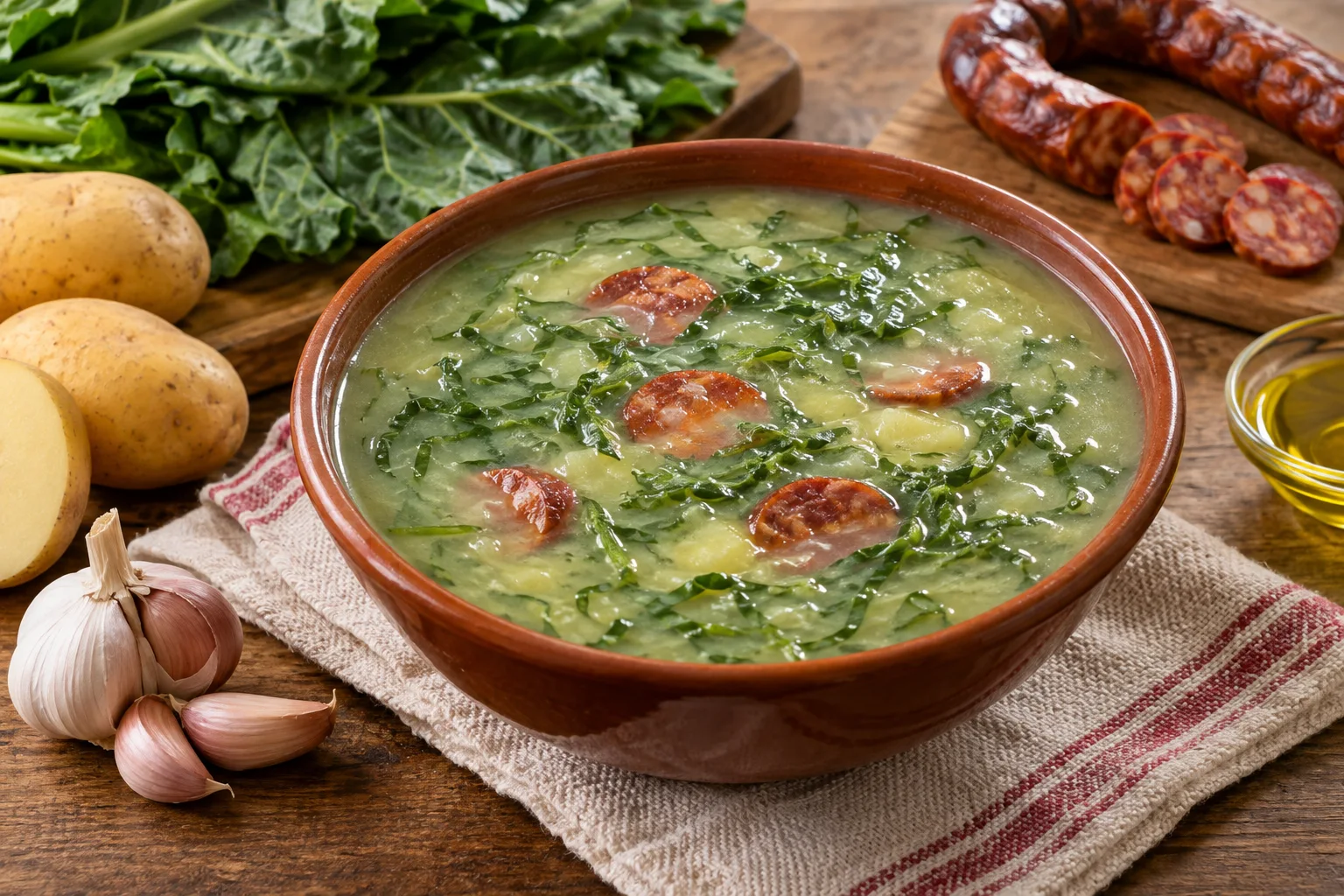 Foto ilustrativa de Caldo Verde Português
