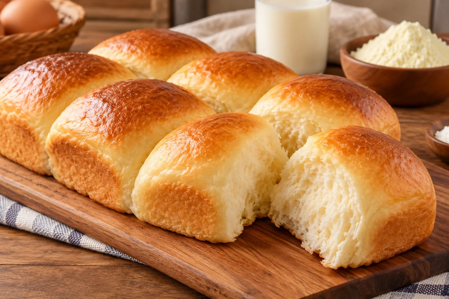 Foto ilustrativa de Pão de leite em pó proteico