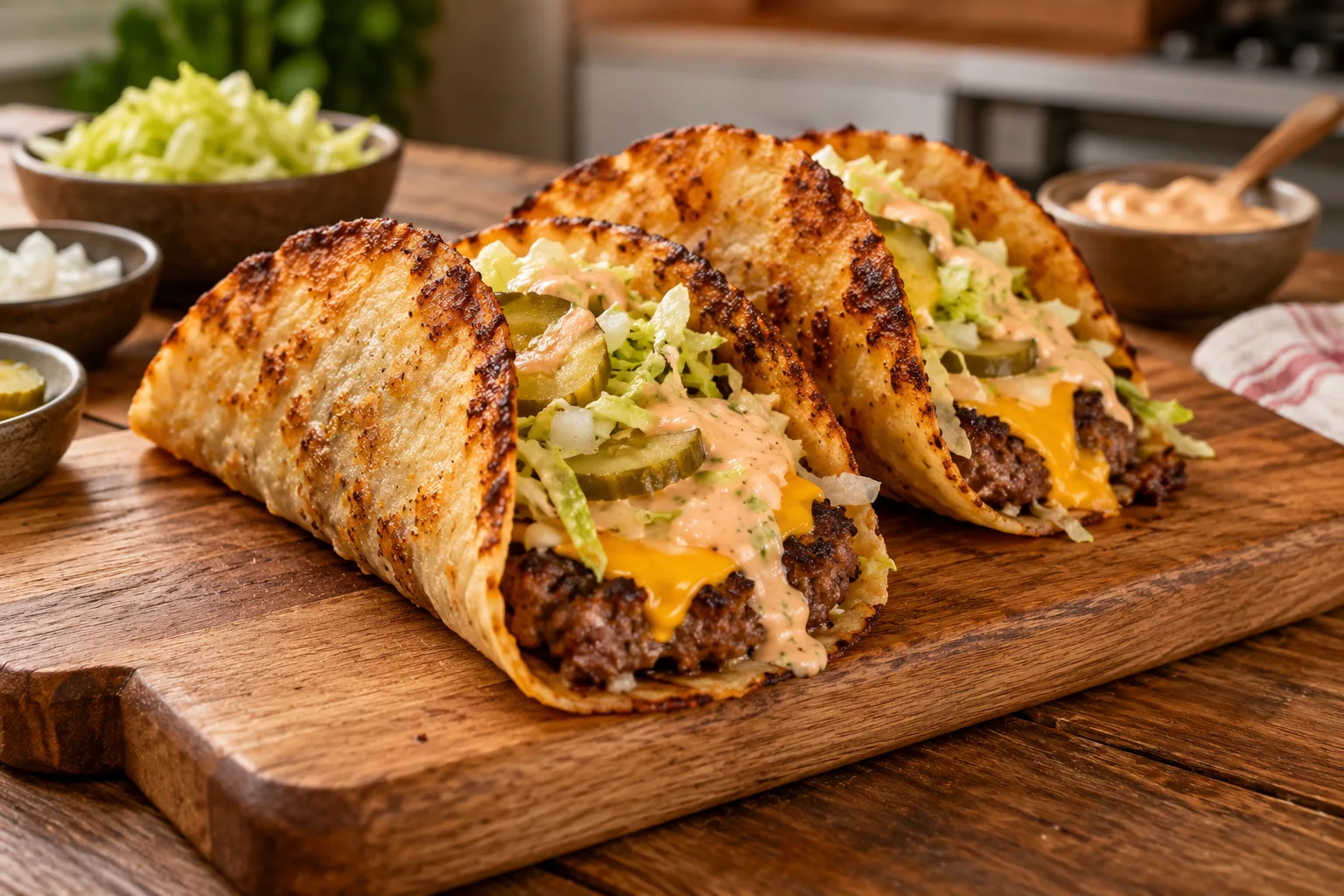 Foto ilustrativa de Taco Smash com Carne Moída