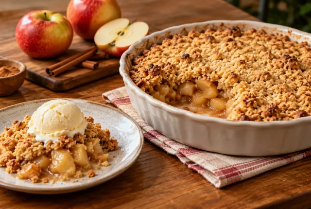 Foto ilustrativa de Crumble de Maça