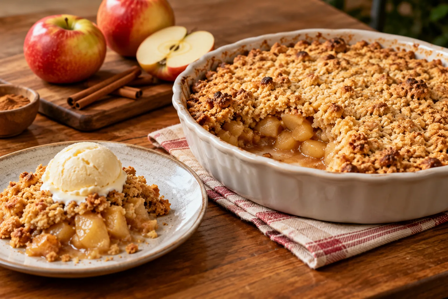 Foto ilustrativa de Crumble de Maça