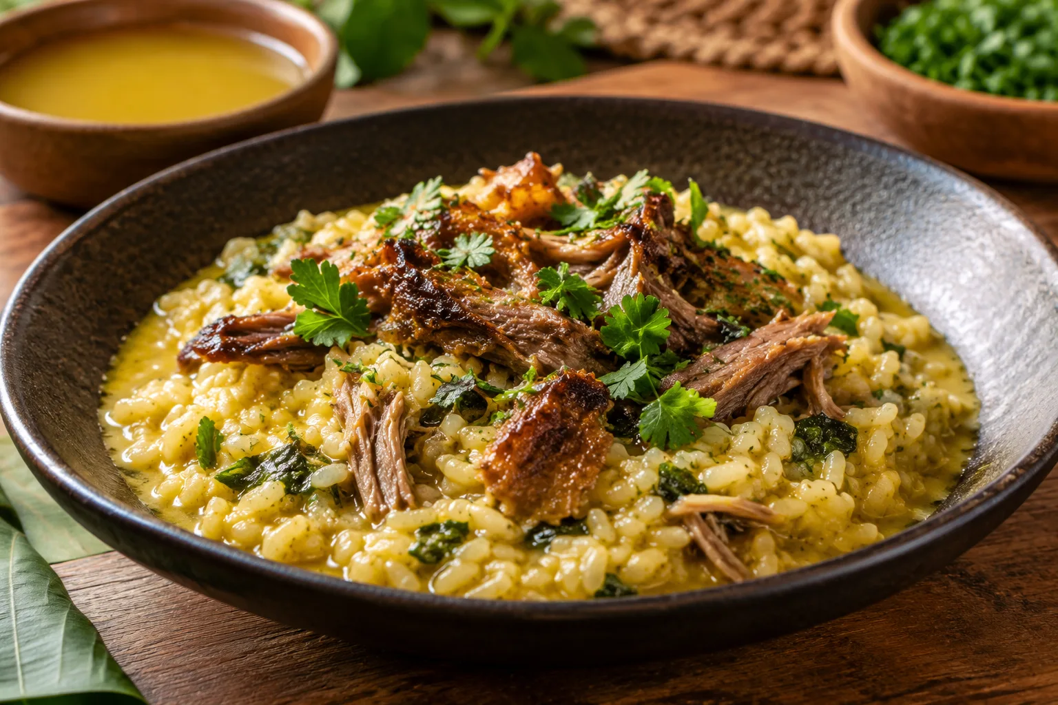 Foto ilustrativa de Risoto de Pato no Tucupi