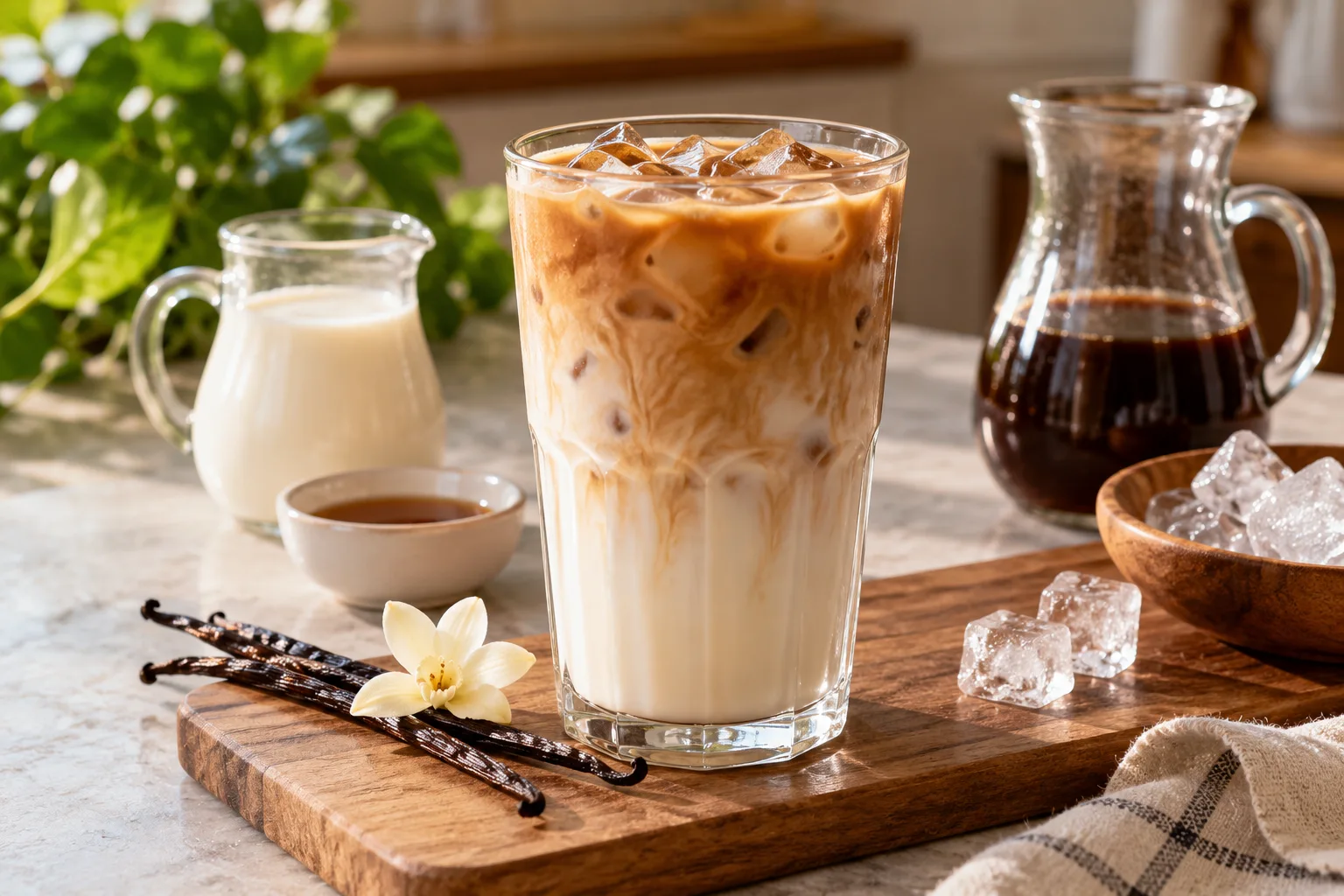 Foto ilustrativa de Iced Vanilla Latte – Café Gelado do Starbucks